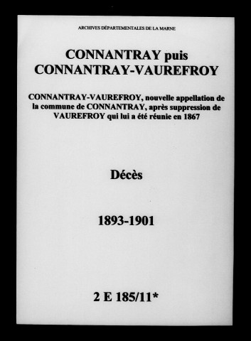 Connantray-Vaurefroy. Décès 1893-1901