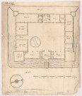 Plan du fief de la fosse. Dessin des bâtiments d'Aulnay, 1667.