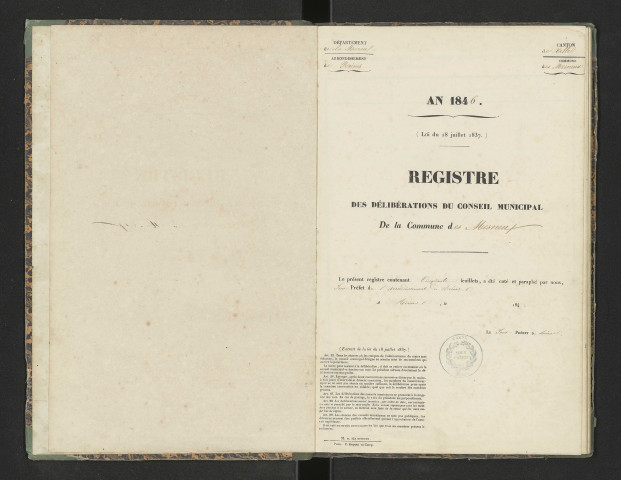 Délibérations municipales.