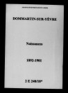 Dommartin-sur-Yèvre. Naissances 1892-1901