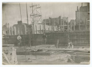 REIMS. Chantier de reconstruction du Grand Théâtre de Reims