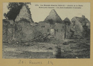 REUVES. -159-La grande Guerre 1914-15. Reuves (marne). Bataille de la Marne. Reuves près de Sézanne. Une ferme bombardée et incendiée* / Express, photographe.
(92 - NanterreBaudinière).[vers 1918]