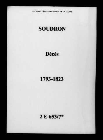 Soudron. Décès 1793-1823