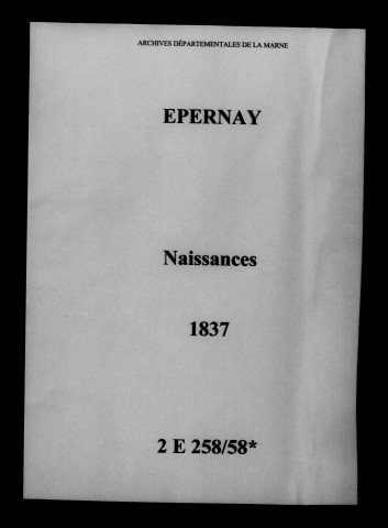 Épernay. Naissances 1837