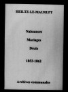 Heiltz-le-Maurupt. Naissances, mariages, décès 1853-1862