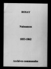 Rosay. Naissances 1853-1862