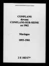 Conflans. Mariages 1893-1901