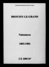 Broussy-le-Grand. Naissances 1893-1901