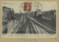 ÉPERNAY. Vue prise du pont du chemin de fer (grande ligne de Paris à Strasbourg).
ParisB.F.[vers 1909]