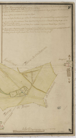 Plan topographique de la Folie et du Radoit terroir de Fraillicourt (1783), Macquart