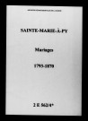 Sainte-Marie-à-Py. Mariages 1793-1870