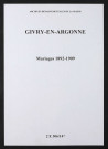 Givry-en-Argonne. Mariages 1892-1909