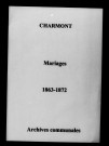 Charmont. Mariages 1863-1872