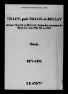 Tilloy-et-Bellay. Décès 1871-1891