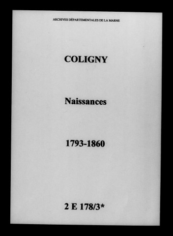 Coligny. Naissances 1793-1860