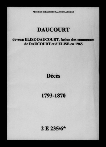 Daucourt. Décès 1793-1870