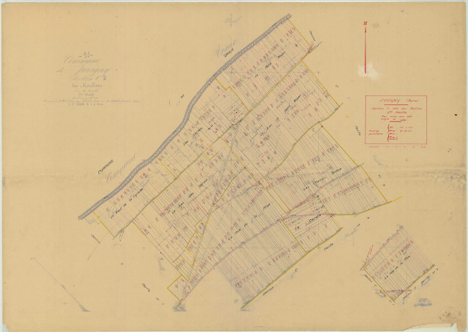 Juvigny (51312). Section C2 échelle 1/2500, plan mis à jour pour 1937, plan non régulier (papier)
