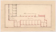 Abbaye de Huiron. Plan du dortoir du costé de midy, 1714.