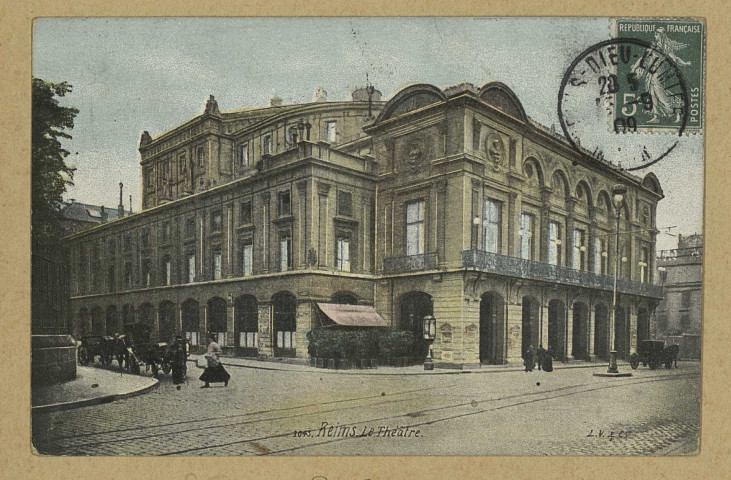 REIMS. 1043. Le théâtre.
ParisL.V. et Cie, Aqua-Photo.1909