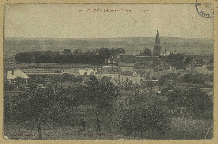 CORMICY. 5104-Vue panoramique. Cormicy Lucas Vailly-sur-Seine E. J. [vers 1914] 