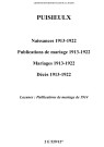 Puisieulx. Naissances, publications de mariage, mariages, décès 1913-1922