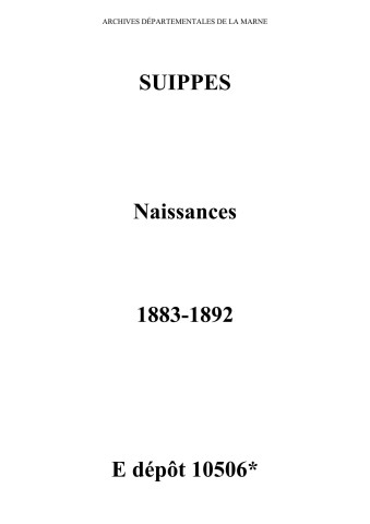 Suippes. Naissances 1883-1892