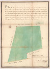 Plan, mesurage distraction et bornage d'une partie d'usages pastis appartenant aux habitants et communauté de Vincelle, 1770.