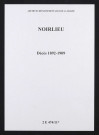 Noirlieu. Décès 1892-1909