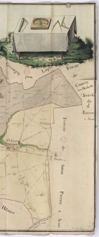 Plan général des villages et terroirs de Bétheniville, Hauviné et Saint-Clément-à-Arne (1788), Pierre Villain