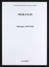 Morangis. Mariages 1893-1929