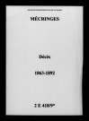 Mécringes. Décès 1863-1892