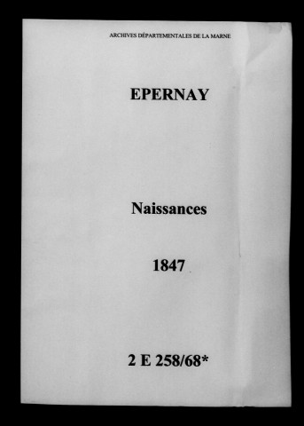Épernay. Naissances 1847