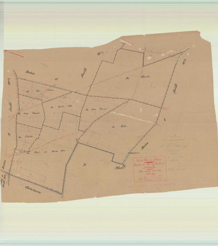 Saint-Thierry (51518). Section C2 échelle 1/2500, plan mis à jour pour 1933, plan non régulier (papier).