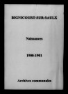 Bignicourt-sur-Saulx. Naissances 1900-1901