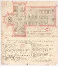 Plan de l'intérieur et de la place des bancs de l'église de Liry (1788)