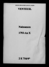 Venteuil. Naissances 1793-an X