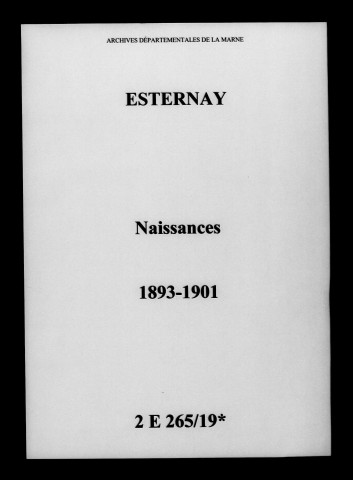 Esternay. Naissances 1893-1901