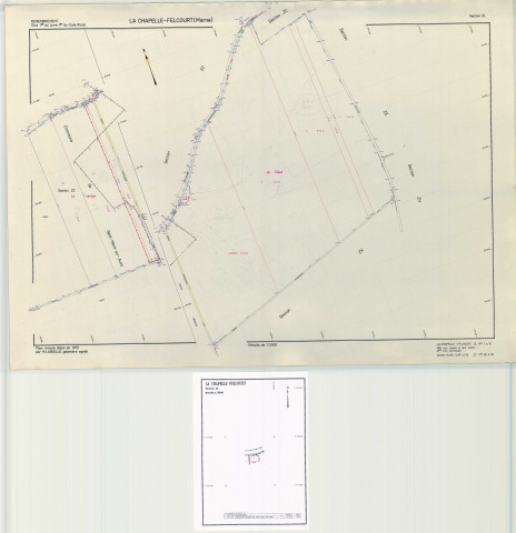 Chapelle-Felcourt (La) (51126). Section ZL échelle 1/2000, plan remembré pour 1975-2006, plan régulier (papier)