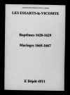 Essarts-le-Vicomte (Les). Baptêmes, mariages 1628-1667