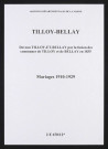 Tilloy-et-Bellay. Mariages 1910-1929