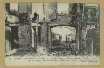 REIMS. 44. Guerre Européenne 1914-1915. Le Crime de Reims. - Maison bombardée et incendiée par les Allemands rue Saint-Symphorien / Cliché M. Lavergne, Reims.