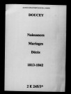 Doucey. Naissances, mariages, décès 1813-1842