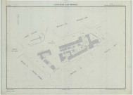 Châlons-en-Champagne (51108). Section XA1 échelle 1/500, plan remembré pour 1958 (section XA 1e partie, ancienne section D), plan régulier (calque)