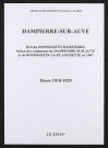 Dampierre-sur-Auve. Décès 1910-1929