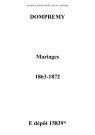 Dompremy. Mariages 1863-1872