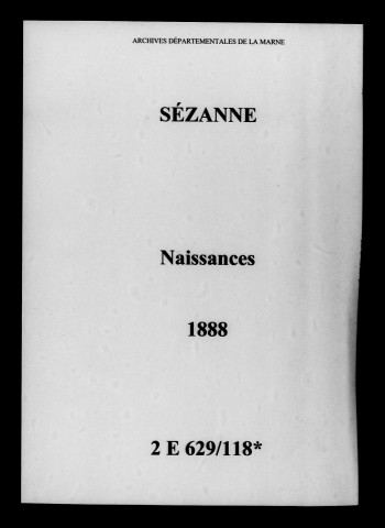 Sézanne. Naissances 1888