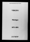 Virginy. Mariages 1871-1891