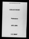 Gizaucourt. Naissances 1871-1891
