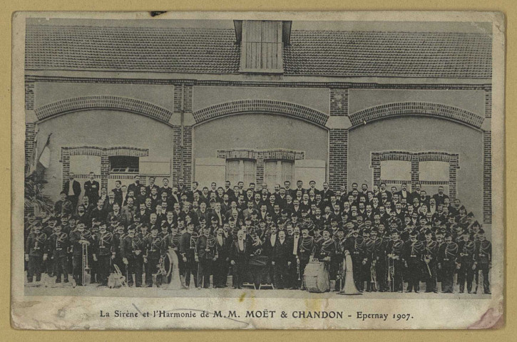 ÉPERNAY. Maison Moët et Chandon - La Sirène et l'Harmonie de M.M. Moët et Chandon-Épernay 1907.