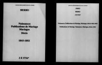 Berru. Naissances, publications de mariage, mariages, décès 1843-1852